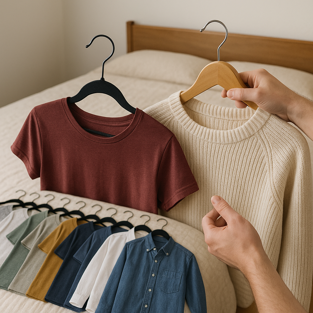 Triage your hangers by shoulder width, not by trend