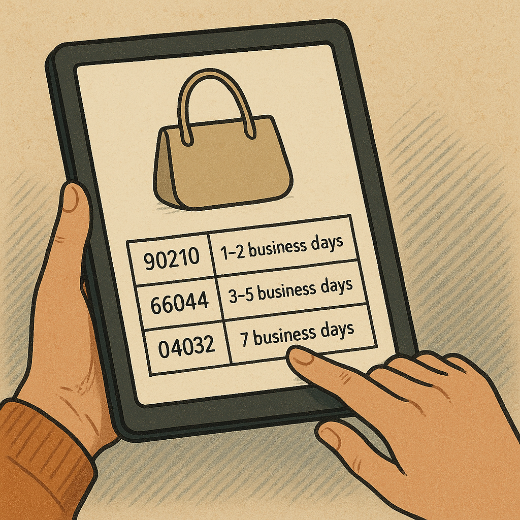 The shipping window trick: what arrives fast is often local