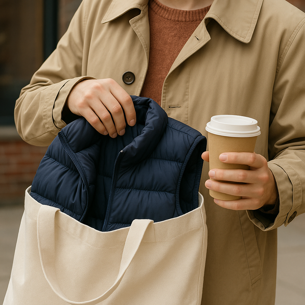 The coffee-line outerwear swap you can time