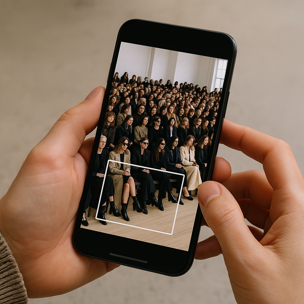Start with the seating chart photo, not the runway