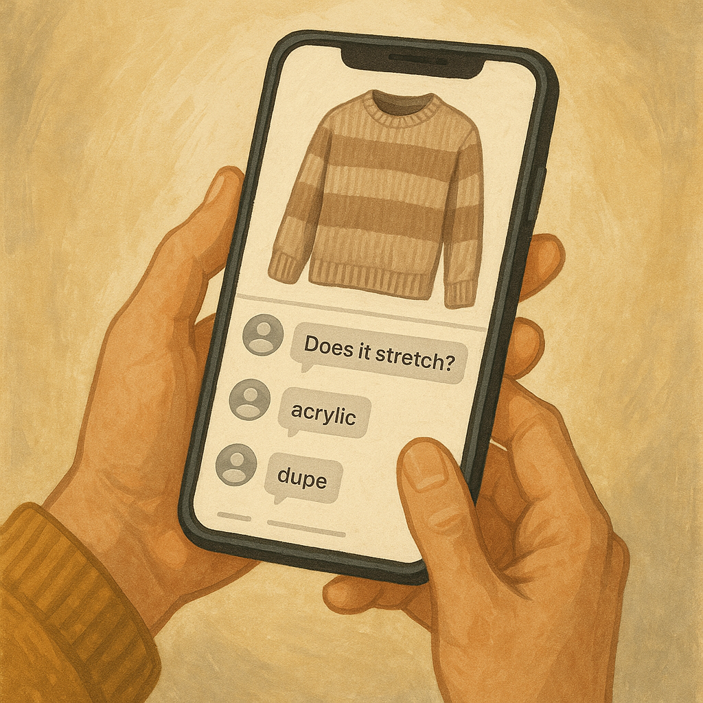 Read the comments for fabric complaints, not hype (one word matters)