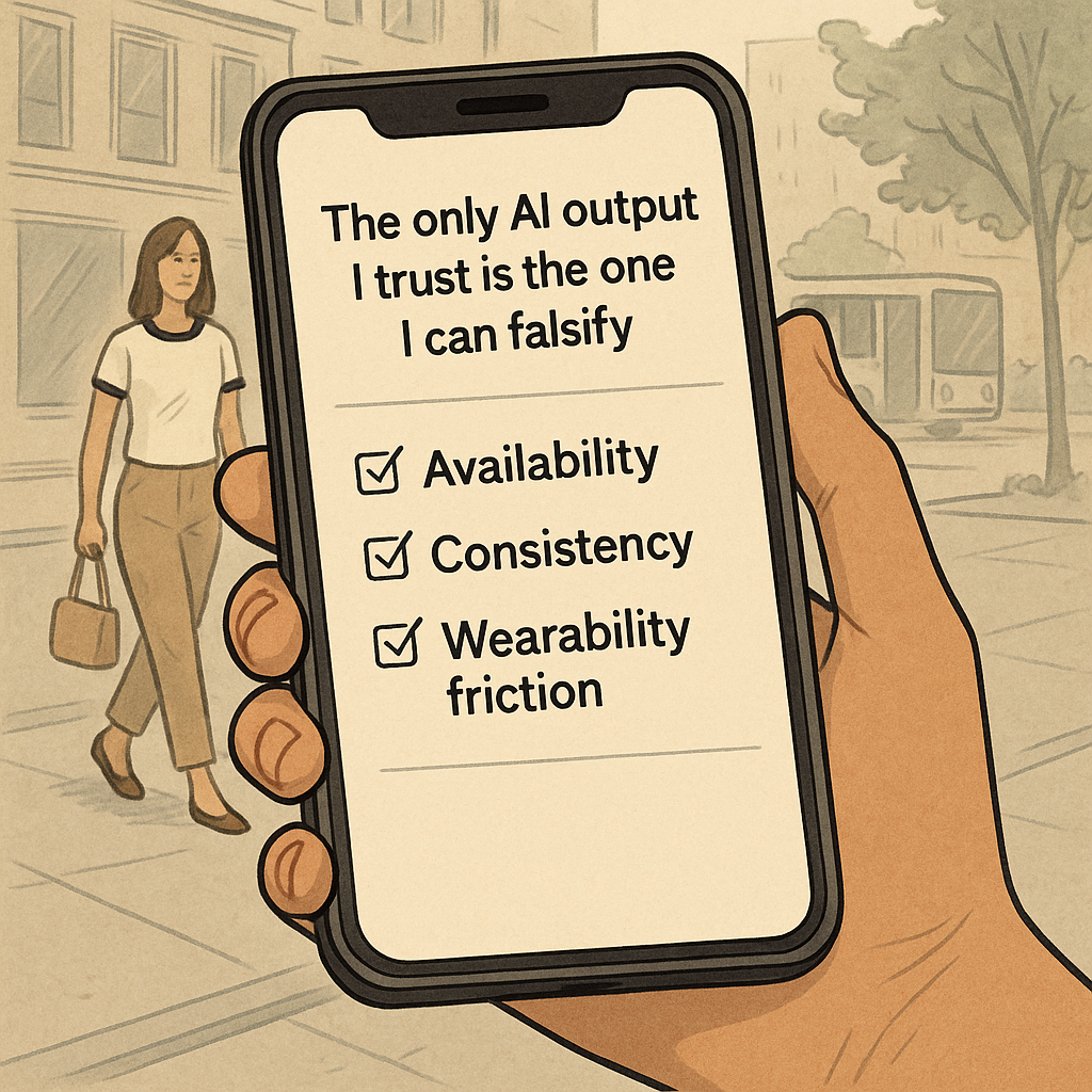 The only AI output I trust is the one I can falsify