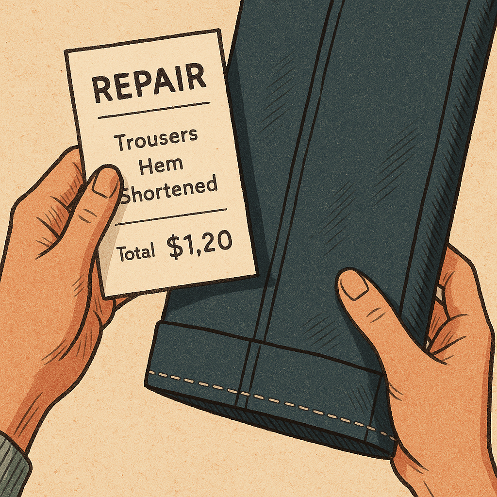 The repair receipt I save, even for a $12 fix