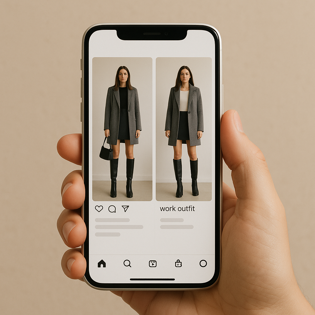 Save two screenshots: the first post and the first copycat