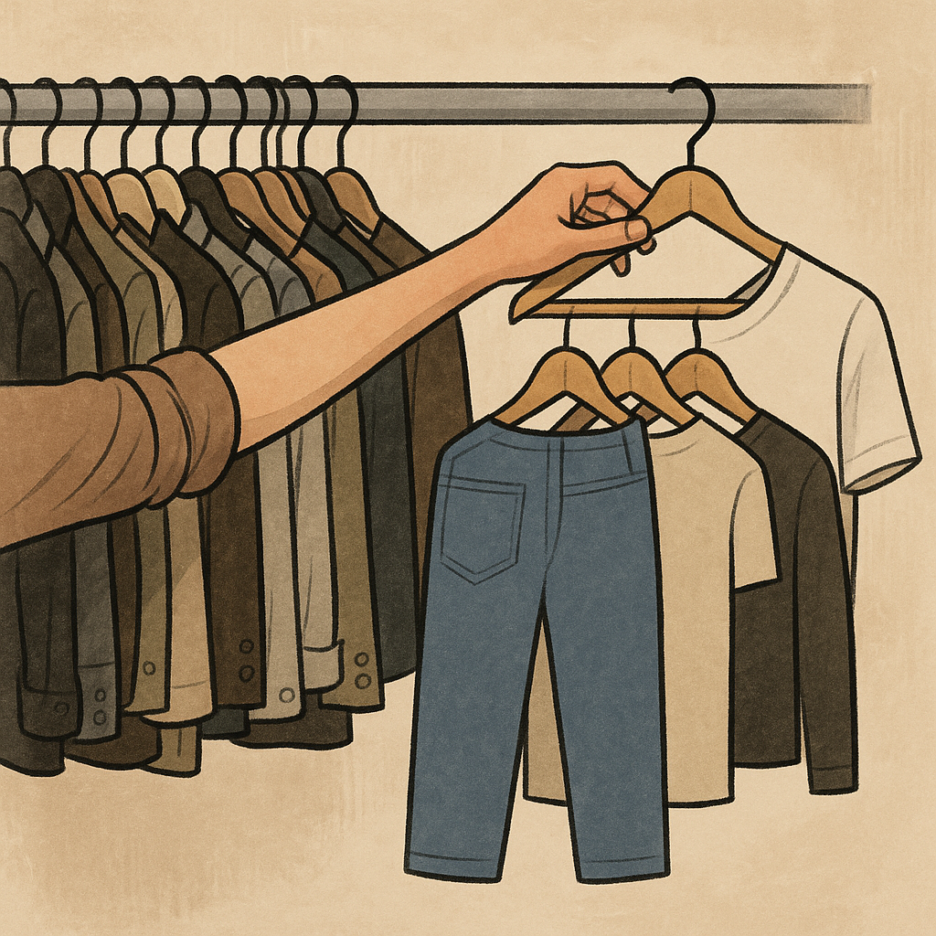 Do a hanger flip for silhouettes, not for decluttering